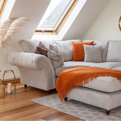 Windsor Fullback Stone Right Hand Facing Corner Sofa